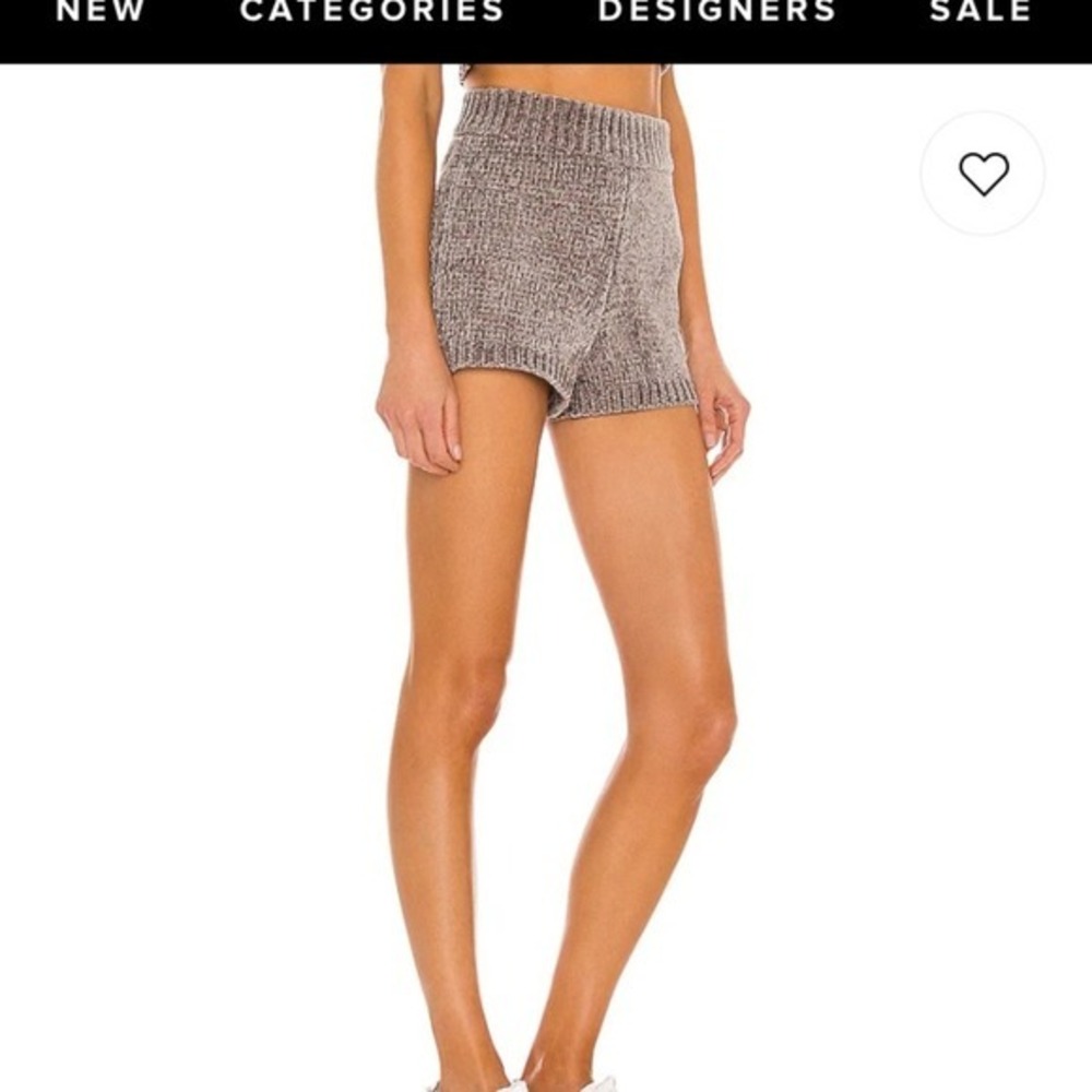 Denitza majorelle knit high rise comfy soft shorts revolve - Picture 3 of 6